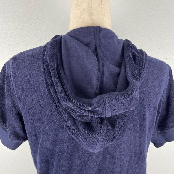 NWT St John’s Bay Navy Short Sleeve Full Zip Hoodie Size S - Picture 5 of 7